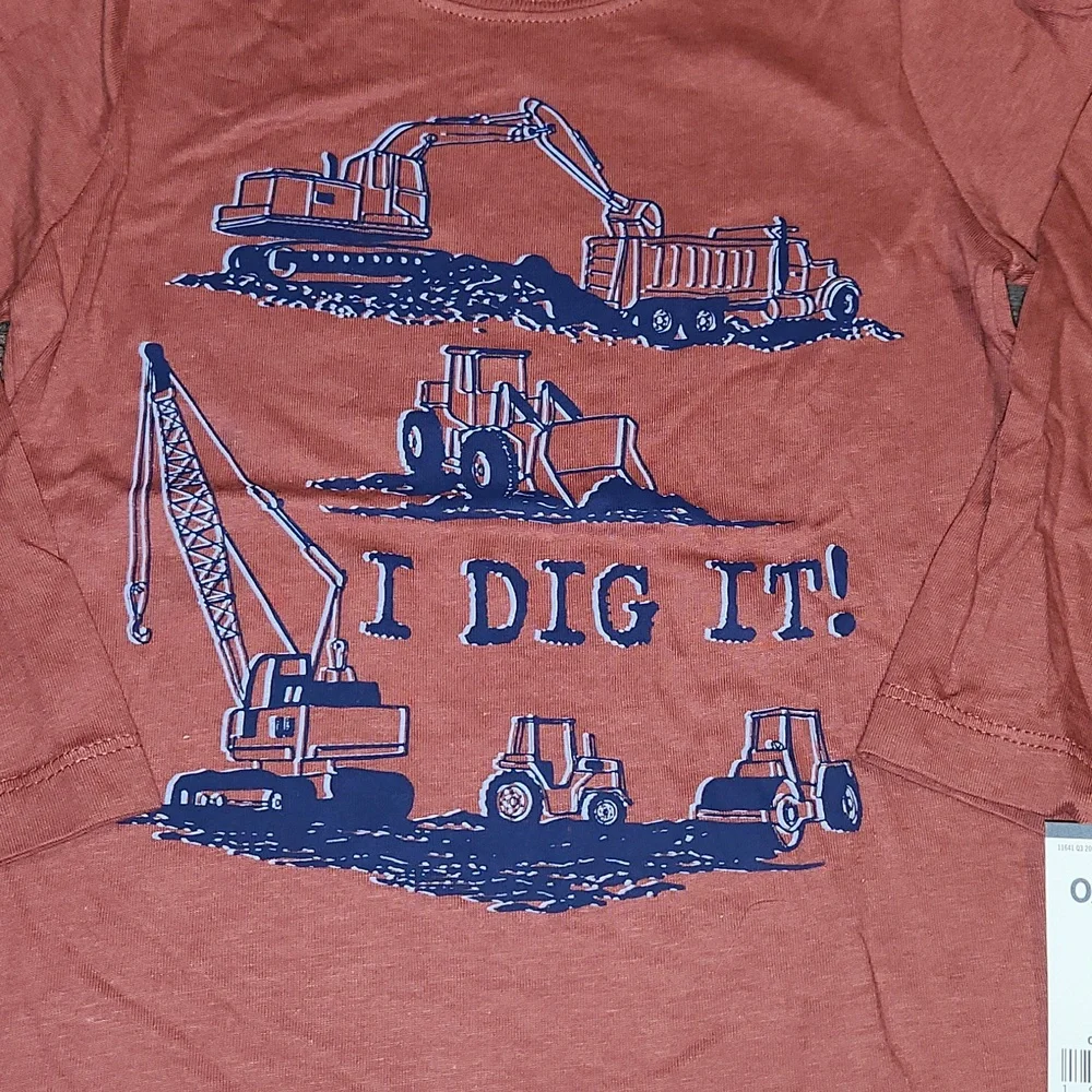 NWT OshKosh B'gosh Kids Rust Long Sleeve Shirt